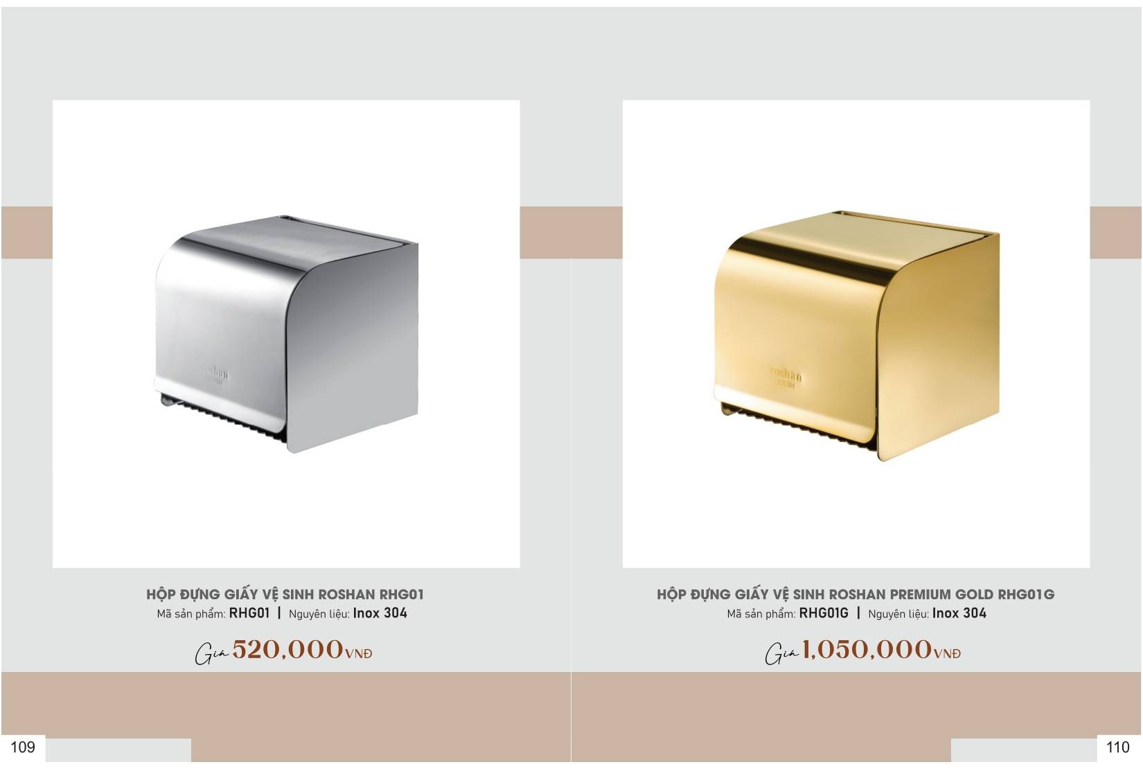 Sen vòi và phụ kiện phòng tắm ROSHAN Catalogue và Bảng giá mới nhất /Page 59 (Roshan RHG01 / RHG01G)